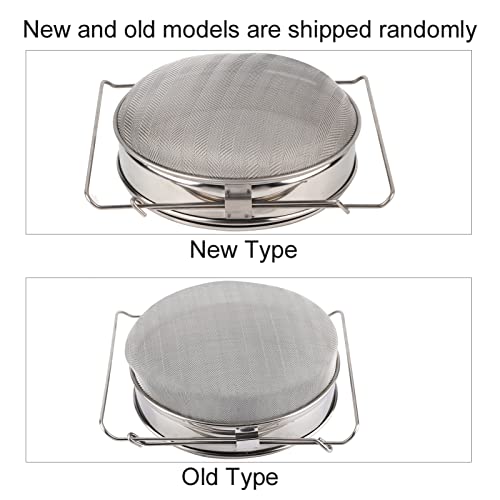 FTVOGUE Double Honey Strainer, Stainless Steel Honey Filter Sieve with 24 X 8cm and 23 X 4.2cm Double Layer Mesh, Adjustable Arms for Extracting Beekeeping Equipment
