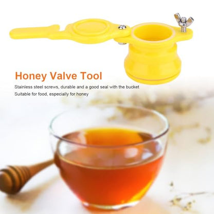 Honey Gate Valve, 14x7cm/5.5x2.7in Plastic Honey Bucket Tap Gate Valve Beekeeping Extractor Tool Bee Bottling Equipment