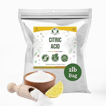 Citric Acid Powder, Citric Acid, Food Grade Citric Acid Crystals, Sour Salt, Premium Kitchen Essentials, 2lb. Citric Acid Bulk Bag - size: 2 Pound (Pack of 1)