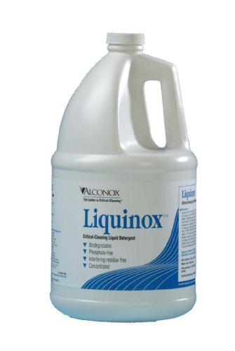 Alconox 1201 Liquinox Anionic Critical Cleaning Liquid Detergent, 8.5pH, 1:100 Dilution Ratio, 1 Gallon Plastic Bottle - size: 128 Fl Oz (Pack of 1), style: Detergent