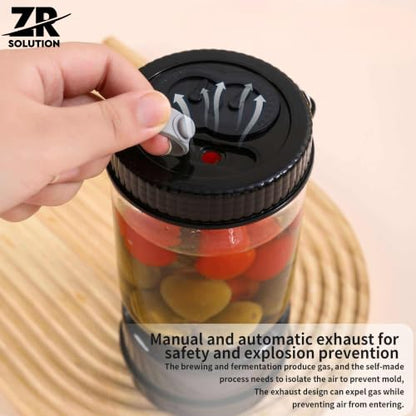 Glass Pickle Jar, Strainer Flip, Airtight Pickle Container, Juice Separator, Leak Resistant Food Storage Jar, Pickles, Olives, Jalapenos, Kimchi, Cherries & Refrigerator Snacks Jars