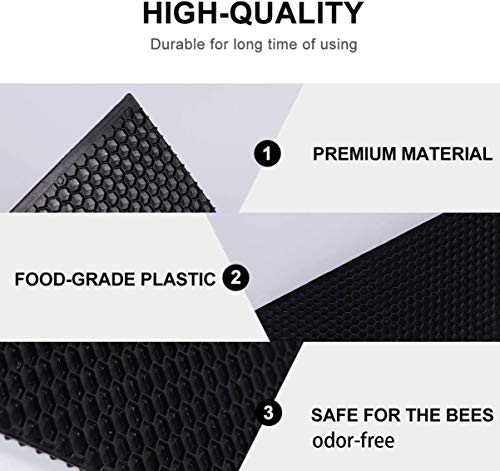 20Pcs Beehive Foundation Sheet Beehive Beeswax Coated Foundation Sheet Bee Hive Wax Foundation 9" Deep Foundation Sheet for Beehive Deep Frame - size: Deep