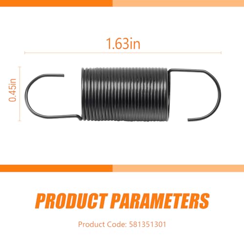 581351301 Tension Spring for Husqvarna,Craftsman,Poulan Mowers (4 PCS) | Fits HD775HW HU700H HU700L HU725AWD HU800AWD HU800H