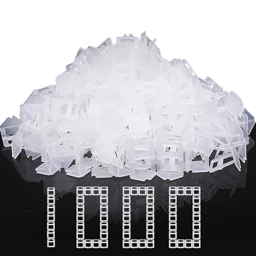 DGSL Tile Leveling System, 1000-Piece 1/16" Tile Spacers Clips Tile Tools, Tile Installation Tools for Professional Ceramic Tile and Stone Installation - size: 1/16 Inch*1000 Piece