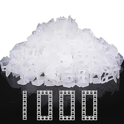 DGSL Tile Leveling System, 1000-Piece 1/16" Tile Spacers Clips Tile Tools, Tile Installation Tools for Professional Ceramic Tile and Stone Installation - size: 1/16 Inch*1000 Piece