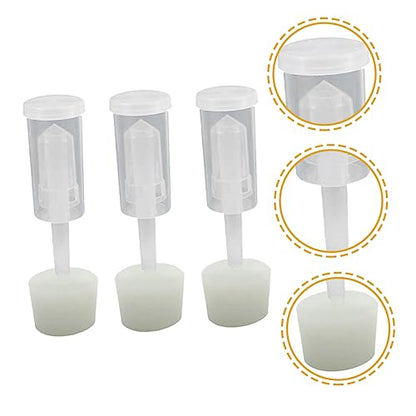 SHOWERORO 1set Homemade Wine Kit of Silicone Stoppers with Vent Valves for Wine Beer Making Prevents Oxygen for Home Brewing Restaurant Use