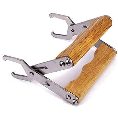 2 Pcs Stainless Steel Bee Hive Frame Puller With Wood Handle, Beekeeper Frame Holder Grip, Gripper Lifter Tool for beekeeping Supplies (Bee Hive Frame Grip) - color: Bee Hive Frame Grip