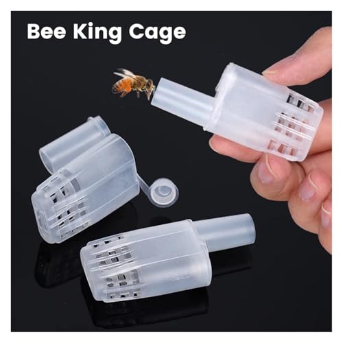 100pcs Queen Bee Cages Beekeeping Protection Isolation Plastic White Move Tools