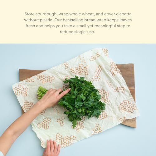 Bee's Wrap Beeswax Wraps for Bread - 2 Pack Beeswax Bread Wrap for Sourdough & Bread Storage - Plastic Free Made in USA Reusable Natural Food Wrap - & Honeycomb - color: Honeycomb 2 Pack