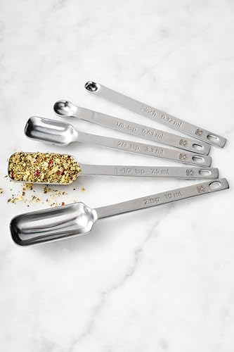 King Arthur Baking Company Odd-Sized Measuring Spoons, 18/8 Stainless Steel, 5-Piece Set, Precision Measures, For Baking And Cooking - style: Stainless Steel, 5-Piece Set