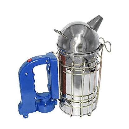 Stainless Steel Electric Bee Smoker Sprayer Bee Smoke Transmitter Kit, New Bee Hive Smoker Apiculture Beekeeping Tool with Heat Shield Protection