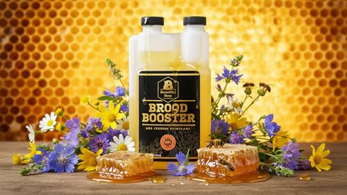 Brood Booster & Feeding Stimulant – 16 oz – Natural Honey Bee Supplement – Boosts Colony Growth – Prevents Syrup Fermentation – Aids Comb Building – Great for Nucs & Swarms - size: 16 Ounce