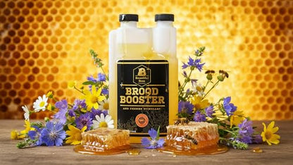 Brood Booster & Feeding Stimulant – 16 oz – Natural Honey Bee Supplement – Boosts Colony Growth – Prevents Syrup Fermentation – Aids Comb Building – Great for Nucs & Swarms - size: 16 Ounce