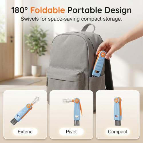 3 in 1 Cup Lid Cleaning Brush, 2026 New Multifunctional Crevice Cleaning Brush for Water Bottle Insulated Cup Tumbler Lid Groove Narrow Space Detail Cleaner Home Kitchen Gadgets (6PC) - color: 6pc