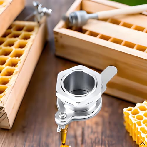 Honey Gate Valve -Honey Tap, Stainless Steel Honey Gate Valve, Gate Honey Bucket Accessories, Controlled Dispensing Extractor with Secure Closure for Efficient Beekeeping Transfer & Bottling