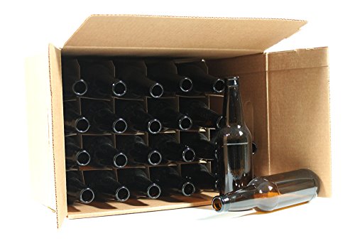 Mr. Beer 24 Count Amber Glass Beer Bottles, 12 oz