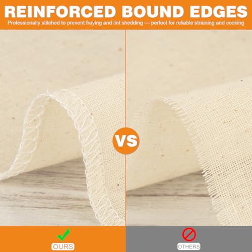 14 Pack Cheese Cloths, 15/20/36Inch 3 Size Cheesecloth Hemmed Edge Unbleached Fine Fabric, Reusable Grade 100 Cotton Muslin Cloth for Turkey, Butter, Cooking, Straining, Cheese Making, Juicing, Baking - size: 4*15x15 inch+8*20x20 inch+2*36x36 inch
