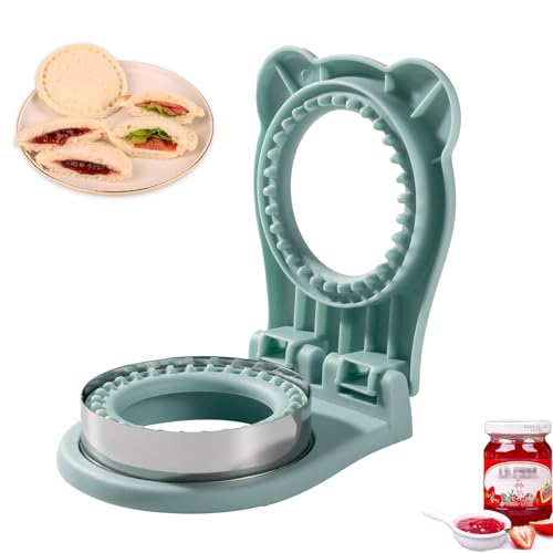 CHICHAUS Uncrustable Sandwich Maker, Sandwich Pocket Circle Shape Cutter & Sealer for Kids Breakfast and Lunchboxes, Light Blue, 3.7Inch - color: Light Blue