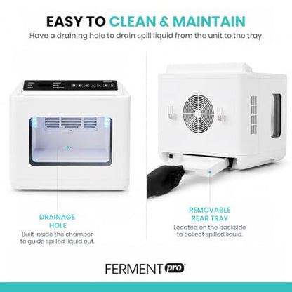12.8L Smart Yogurt Maker Machine & Fermentation Kit, Kombucha, Kimchi, Natto, tempeh, Sourdough Maker, Temp Control 50-115°F, Timer 1 Hr -30 Day, Post-Ferment Cooling