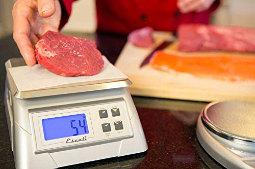 Escali Alimento 136DK Digital Kitchen Scale, Elite Food Measuring to The Gram with Removable Stainless Steel Platform and LCD Display, Baking and Cooking Made Simple - size: 9.75" x 7.00" x 3.75", style: 136DK