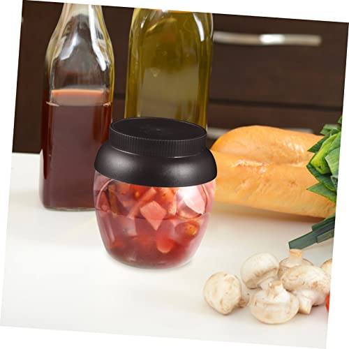 LIFKOME 4pcs Airtight Pickle Container Fermenting Jar Multi-function Kimchi Storage with Sealing Lid Reusable Jar for Vegetables Dried Fruit Honey Wine Great Present