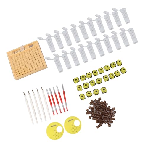 RiToEasysports Queen Bee Rearing System Complete Kit with 110 Cell Cups and Grafting Tools for Beekeepers Plastic Material 15.6oz