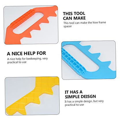 Beehive Distance Measuring Rake Tool for Beekeeping Plastic Frame Spacer Random Color for Accurate Hive Frame Measurement