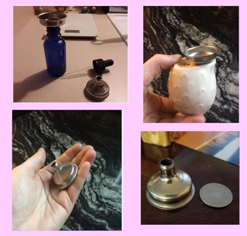12 Pcs 1.25 Inch Mini Funnels, Stainless Steel for Bottles, Flasks, Cooking Spices Liquids, Homemade Make-Up Fillers (12)
