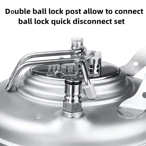 New 5 Gallon Ball Lock Keg, Stainless Steel Beer Keg with Single Handle for Draft, Homebrew and Craft Beer