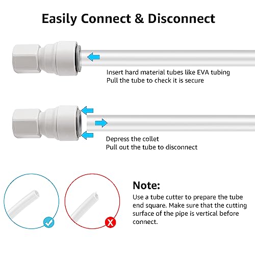 Corny Keg Ball Lock Quick Disconnect Push to Connect Fittings, Plastic Straight 3/8" OD Tube to 7/16" Thread Quick Disconnect Air Hose Fittings Durable Co2 Regulator Corny Keg Connectors - size: Push Lock Fittings