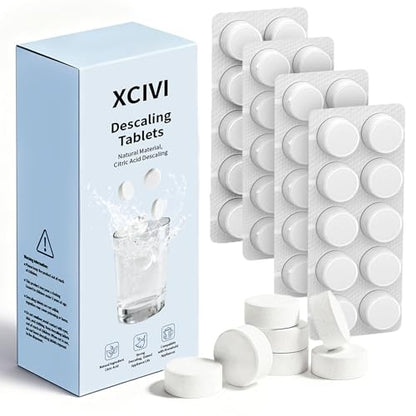 xcivi 40 Count Descaling Tablets for Momcozy Bottle Washers, Sterilizers | compatible with Momcozy/Baby/Brezza/GROWNSY bottle washer, descaling tablets for milk & limescale removal, natural non-toxic