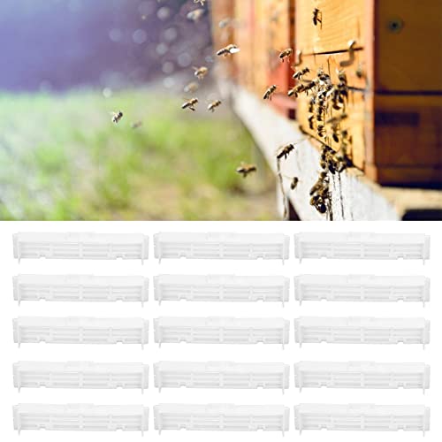 Bee Anti Escape Device Barrier Plastic Beehive Spacer Frame Beekeeping Tool for Apiculture 15PCS Durable Adjustable Reusable Beekeeping Supplies for Gardens Farms