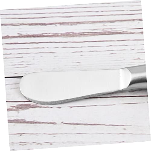 Healifty Stainless Steel Butter Spreader and Cheese Knife Rust Resistant Cream Spatulas for Cake Icing Butter Cheese Kitchen Utensil for Home Bakery and Catering Use