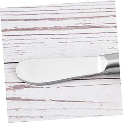 Healifty Stainless Steel Butter Spreader and Cheese Knife Rust Resistant Cream Spatulas for Cake Icing Butter Cheese Kitchen Utensil for Home Bakery and Catering Use