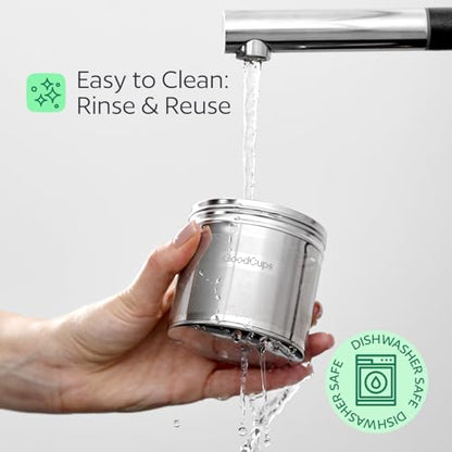 Stainless Steel Tea Infuser for Loose Leaf Tea, Large (2.95” Diameter x 2.85” Height) – Extra Fine Mesh Strainer with Chain Hook & Lid, Reusable Tea Steeper for Mugs, Cups & Teapots - size: Large