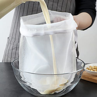 4PCS Large Size Fine Mesh Nylon Strainer For Kitchen，CheeseCloth For Straining With Handle Strainers ,Extra Fine Mesh Strainer Cheese Cloths Bulk Sieve For Cooking Kitchen Tools For Straining