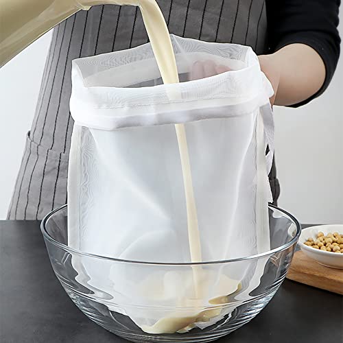 4PCS Large Size Fine Mesh Nylon Strainer For Kitchen，CheeseCloth For Straining With Handle Strainers ,Extra Fine Mesh Strainer Cheese Cloths Bulk Sieve For Cooking Kitchen Tools For Straining