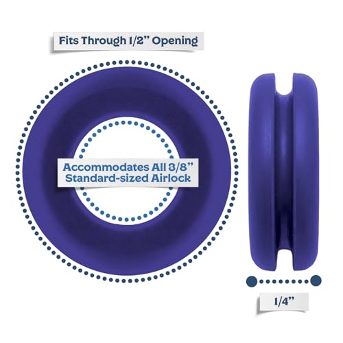 Fermentaholics Indigo Airlock Fermentation Replacement Grommets for Fermenter Lid – 20 Pack: Grommet Fits 1/2 Inch Hole, For Standard 3/8 in Airlocks, Beer, Wine, Cider, Mead, Fermented Foods, & More - color: Indigo