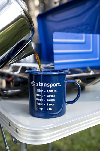 Stansport Enamel Measuring Cup with Spout 15988