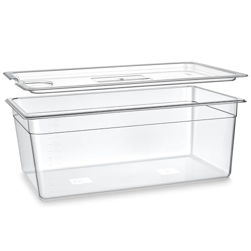 HOMENOTE Sous Vide Container 26 Quart With Lid,BPA Free Complete Accessories For Anova and Most Sous Vide Cookers,Anova Container Kit - color: Large Sous Vide Container-without accessories
