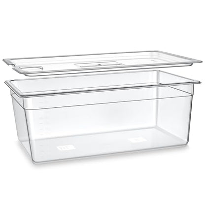 HOMENOTE Sous Vide Container 26 Quart With Lid,BPA Free Complete Accessories For Anova and Most Sous Vide Cookers,Anova Container Kit - color: Large Sous Vide Container-without accessories