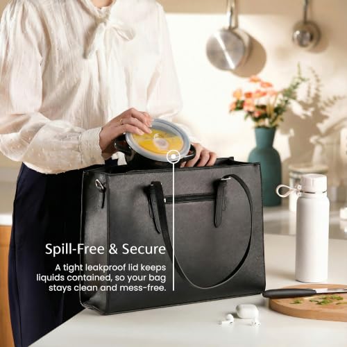 KooK French Onion Soup Crocks with Handles, Ceramic Bowls, for Rice, Dessert, Pasta, Dishwasher, Microwave, Oven & Broil Safe, Black, Set of 4, 18 oz - color: Black