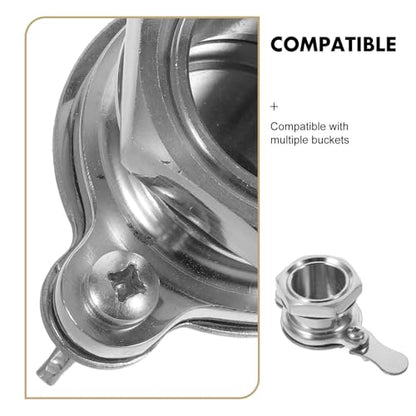 LIOOBO Honey Gate Valve Tap Stainless Steel Honey Bucket Accessories Valve Tool Beekeeping Tool for Extractor or Bottling Equipment Silver