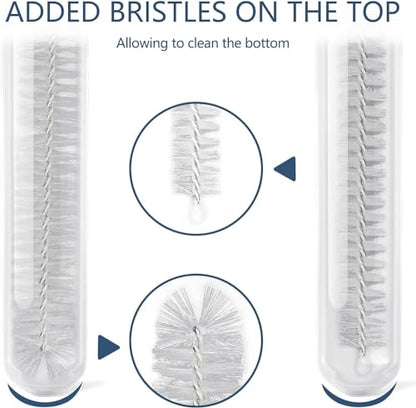 Ixiaoyoo 12 Pcs Bottle Cleaner Brushes Set, 11.8 Inch Nylon Cleaning Brush | White Straw Cleaner Brushes for Tumbler, Sippy Cup, Water Bottles, Hummingbird Feeders, Pipes, Sink Drain & Pet Waterers - color: 11.8 Inch White Cleaning Brushes