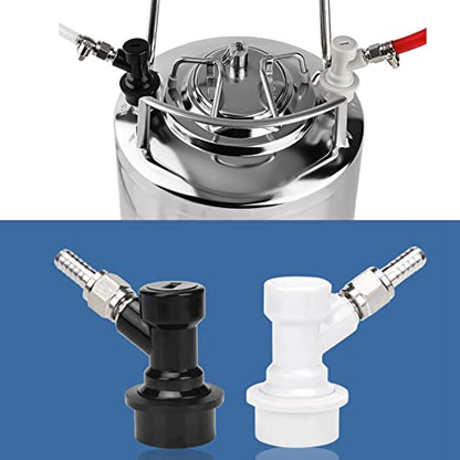 4PCS Ball Lock Disconnect Set,Ball Lock Keg Posts Coupler, Home Brew Threaded Ball Lock Keg Fittings Plastic Quick Connector with Adapter Clamp