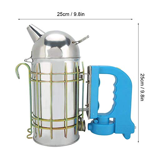 Fdit Beekeeper Necessary Bee Supplies, Stainless Steel Beehive Smoker with Heat Board Beekeeping Equipment