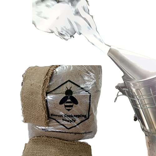 Hive Bee Smoker Fuel for Beekeeping | Jute Burlap Smoker Fuel | Lights Easily | Long Continuous Burn | Produces Light, Cool Smoke | 5 Pound Bag - size: 5 Pounds