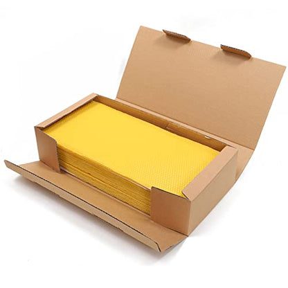 30PCS Beeswax Sheets, Bee-Wax Foundation Sheets 16-1/2 x 8-1/3 inch for Bee Hive Frames,Beeswax Sheets for Beekeeping,Candles Making,Bee-Wax Honeycomb Sheets for Hives (42cm x 21cm)
