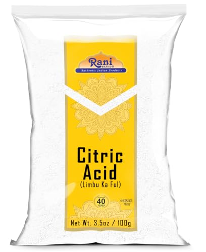 Rani Citric Acid Powder, Food Grade (Limbu Ka Ful) 3.5oz (100g) ~ Used for Cooking, Bath Bombs, Cleaning | Gluten Friendly | Indian Origin - size: 3.5 Ounce (Pack of 1)
