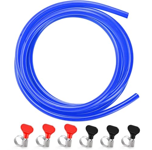 10FT Kegerator CO2 Gas Line, 5/16" ID Keg Gas Line Blue Kegerator Lines Keg Keg Co2 Line Beer Gas Line with Hose Clamps for Draft Beer Home Brewing - size: 10FT